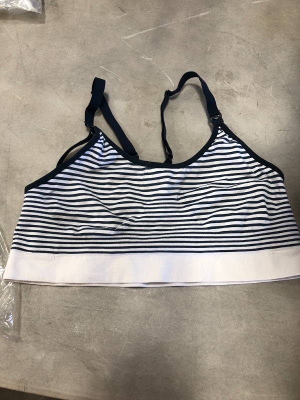 Photo 2 of *NOT EXACT stock picture, use for reference* 
Activewear Nursing Sports Bra, Blue and White, Small