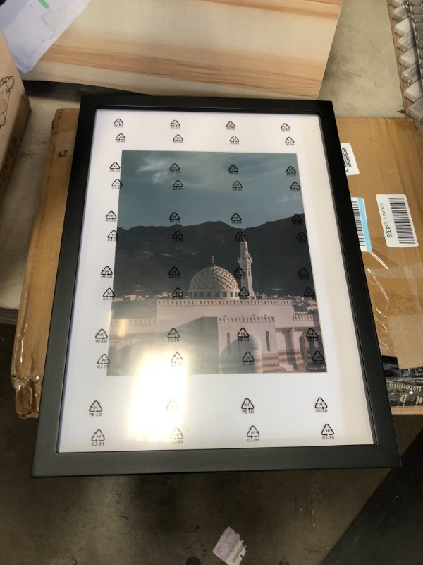 Photo 2 of A3 29.7x42 cm (A3) Black Picture Frame with Mat for Photo