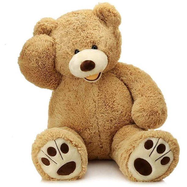 Photo 1 of *USED*
*item has an odor, needs cleaning*  
MorisMos Giant Teddy Bear with Big Footprints Plush Stuffed Animals Light Brown 39 inches
