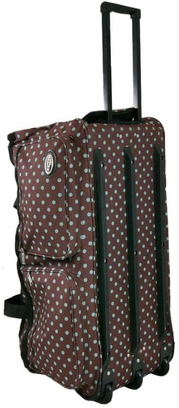Photo 1 of "E-Z Roll" 30-Inch Large Wheeled Duffel Bag/ Polka Dots Rolling Duffel Bag in 3 Colors
