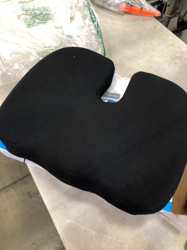 Photo 2 of 5 Stars United Seat Cushion Pillow for Office Chair - 100% Memory Foam Firm Coccyx Pad - Tailbone, Sciatica, Lower Back Pain Relief - Contoured Posture Corrector for Car, Wheelchair, Computer and Desk Chair
