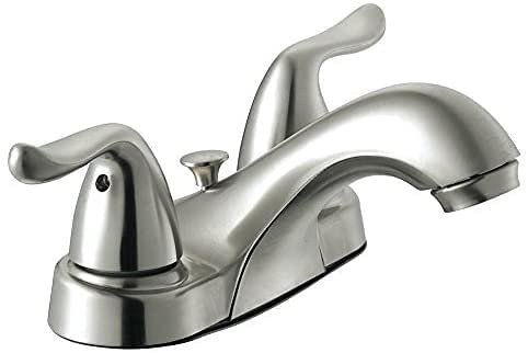 Photo 1 of *USED*
Glacier Bay 67499W-6A04 Constructor 4" Centerset 2-Handle Low-Arc Bathroom Faucet, Nickel
