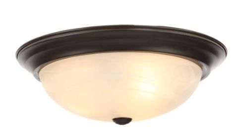 Photo 1 of *MISSING hardware*
Designers Fountain Decorative Flushmount 15" Large 3-Light Oil Rubbed Bronze Ceiling Flush Mount
