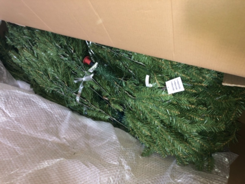 Photo 3 of 9 ft. Dunhill Fir Artificial Christmas Tree with Dual Color LED Lights
