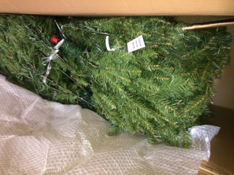 Photo 1 of 9 ft. Dunhill Fir Artificial Christmas Tree with Dual Color LED Lights
