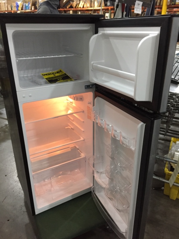 Photo 7 of 4.5 cu. ft. 2 Door Mini Fridge in Stainless Look with Freezer
AS IS USED, MINOR COSMETIC DAMAGE PLEASE SEE PHOTOS 