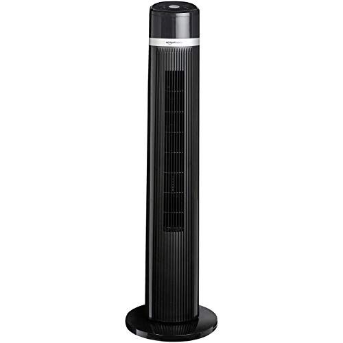 Photo 1 of Amazon Basics Oscillating 3 Speed Tower Fan with Remote
