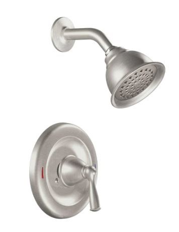 Photo 1 of *MISSING component piece and hardware* 
MOEN Banbury Single-Handle 1-Spray 1.75 GPM Shower Faucet in Spot Resist Brushed Nickel (Valve Included)