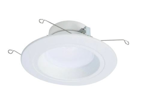 Photo 1 of *MISSING back piece/ component, REFER to stock picture*
Halo RL56 Series 5/6 in. Daylight White Selectable CCT Integrated LED White Recessed Light with Baffle White Trim 1221 Lumens
