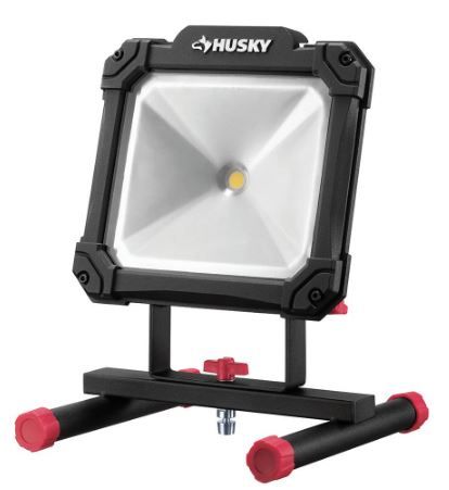 Photo 1 of *MISSING hardware to hold leg onto light* 
Husky 5000-Lumen Portable LED Work Light
