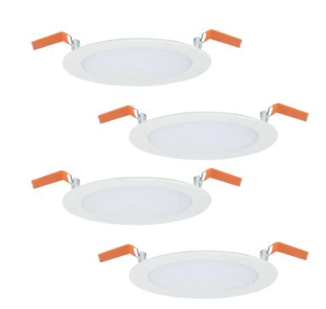 Photo 1 of *MISSING 1 light*
Halo HLB 6 in. Color Selectable New Construction or Remodel Canless Recessed Integrated LED Kit (4-Pack)