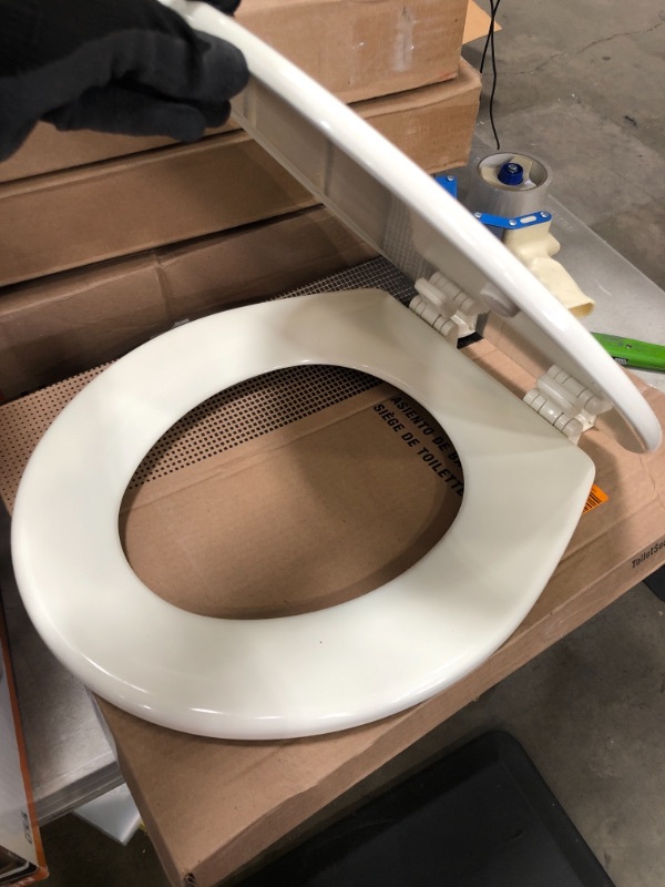 Photo 1 of *MISSING hardware*
BEMIS Lift-Off Round Closed Front Toilet Seat in Biscuit