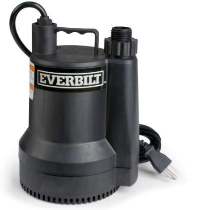 Photo 1 of Everbilt 1/6 HP Plastic Submersible Utility Pump