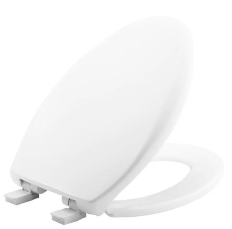 Photo 1 of *MISSING hardware* 
BEMIS Affinity Elongated Closed Front Toilet Seat in White