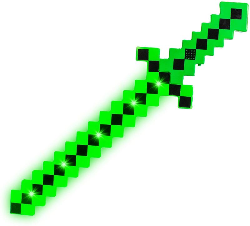 Photo 1 of *USED*
Fun Central LED Light Up Pixel 8-Bit Toy Sword for Kids - Green
