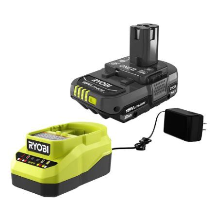 Photo 1 of *MISSING battery*
RYOBI ONE+ 18V Lithium-Ion 2.0 Ah Compact Battery and Charger Starter Kit