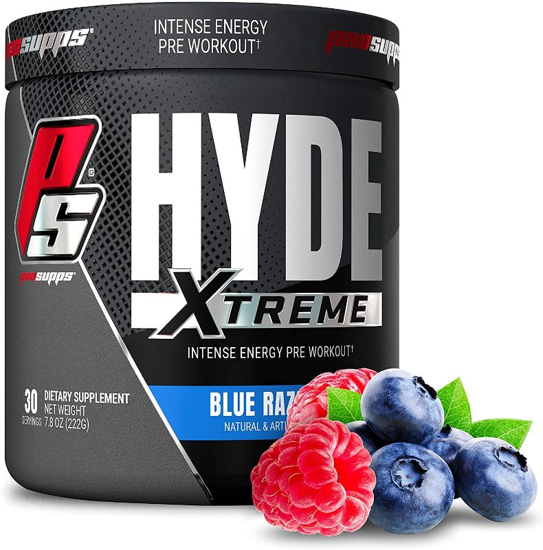 Photo 1 of ProSupps Mr. Hyde Xtreme (Former NitroX) Pre-Workout Powder Energy Drink - Intense Sustained Energy, Pumps & Focus with Beta Alanine, Creatine & Nitrosigine, (30 Servings, Blue Razz Blitz) EXPIRES 9/2022 
