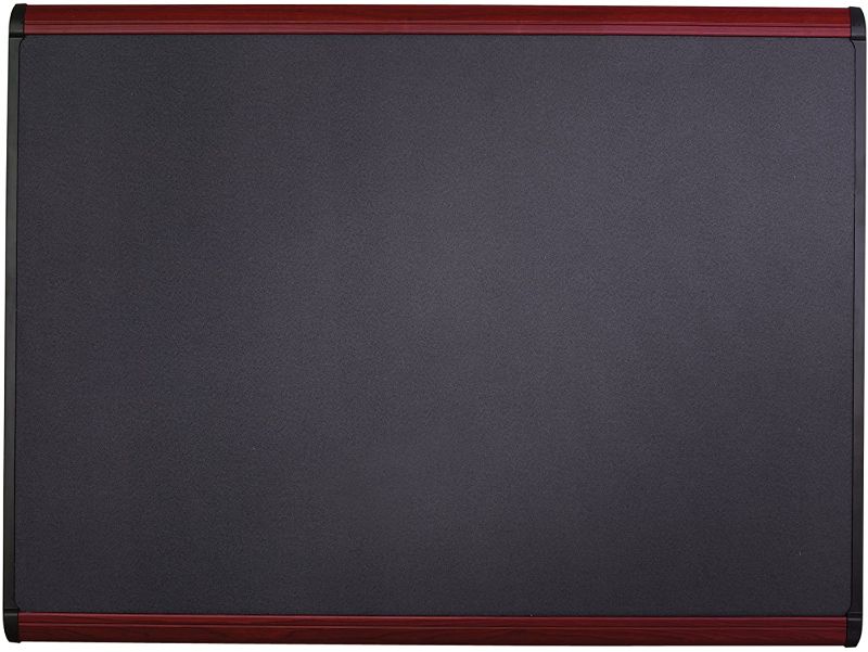 Photo 1 of Quartet Prestige Plus Magnetic Fabric Bulletin Board, 4 x 3 Feet, Mahogany Finish Frame (MB544M)