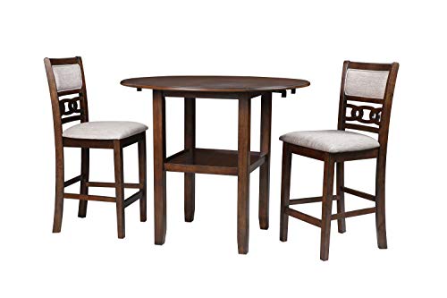 Photo 1 of **incomplete** New Classic Furniture Gia Drop Leaf Counter Table Set with 2 Dining Chairs, 42-Inch, Cherry
buy as is**missing some hardware
