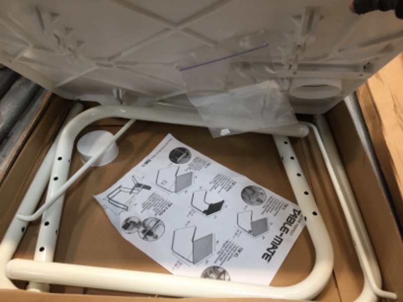 Photo 2 of Table Mate II Folding TV Tray Table and Cup Holder with 6 Height and 3 Angle Adjustments The Original TV Tray (White)
