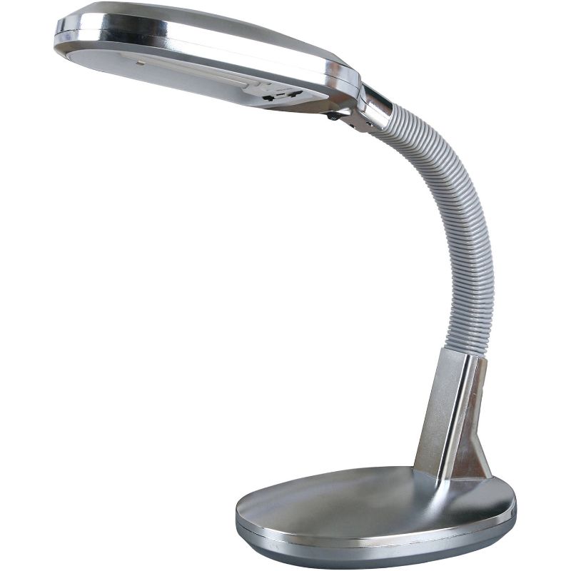 Photo 1 of Trademark Home Deluxe Sunlight 22 in. Chrome Desk Lamp
