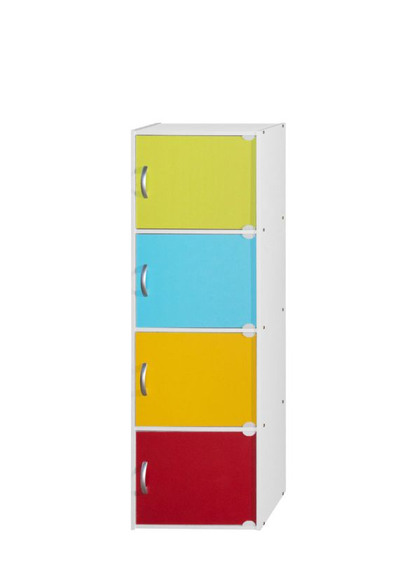 Photo 1 of Hodedah 4-Door Cabinet, Rainbow
