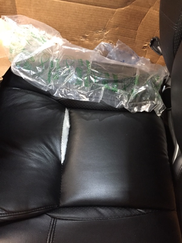 Photo 4 of ***PARTS ONLY*** High-Back Leather Executive Chair, Black