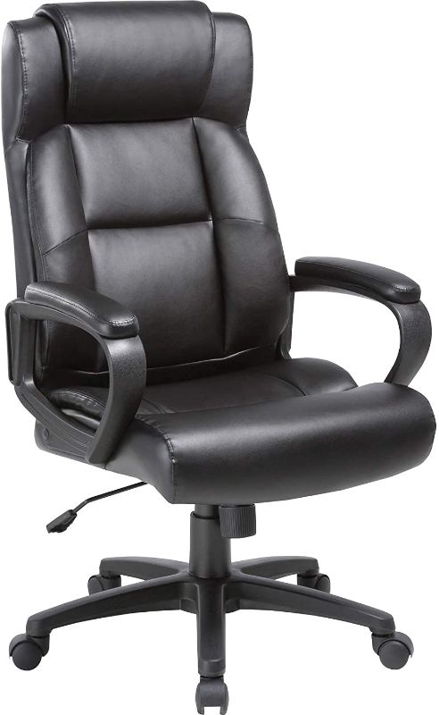 Photo 1 of ***PARTS ONLY*** High-Back Leather Executive Chair, Black