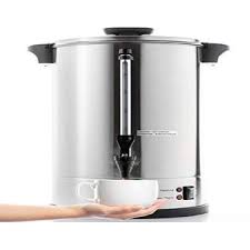 Photo 1 of SYBO SR-CP100C Commercial Grade Stainless Steel Percolate Coffee Maker Hot Water Urn, 16 L, Matallic