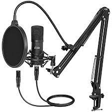 Photo 1 of XLR Condenser Microphone, UHURU Professional Studio Cardioid Microphone Kit with Boom Arm, Shock Mount, Pop Filter, Windshield, and XLR Cable, for Broadcasting, Recording, Chatting, and YouTube (XM-900)
