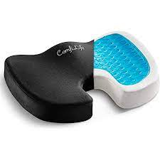 Photo 1 of ComfiLife Enhanced Gel Seat Cushion - Non-slip Orthopedic Gel and Memory Foam for Tailbone Pain - Car Office Chair Cushion - Sciatica and Back Pain Relief (Black)
