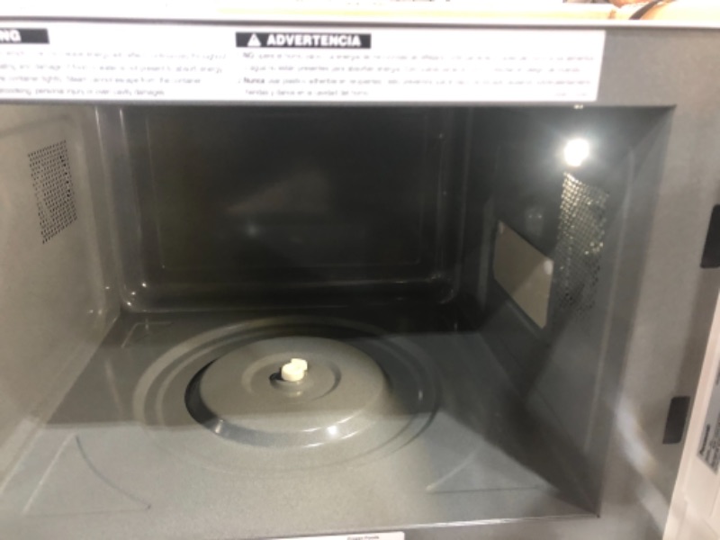 Photo 5 of **parts only** item turns off immediately after turning on. Does not work   Panasonic NN-SN65KW Microwave Oven with Inverter Technology, 1200W, 1.2 cu.ft. Small Genius Sensor One-Touch Cooking, Popcorn Button, (White)

