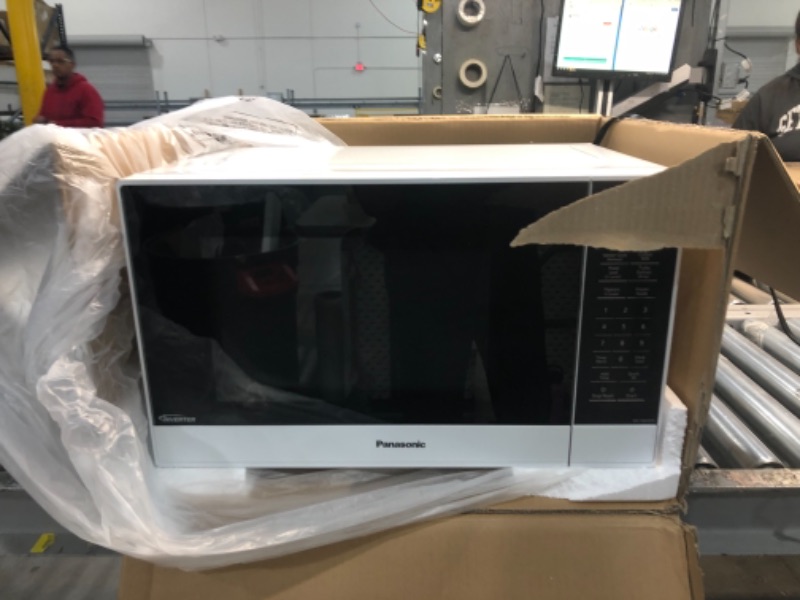 Photo 3 of **parts only** item turns off immediately after turning on. Does not work   Panasonic NN-SN65KW Microwave Oven with Inverter Technology, 1200W, 1.2 cu.ft. Small Genius Sensor One-Touch Cooking, Popcorn Button, (White)
