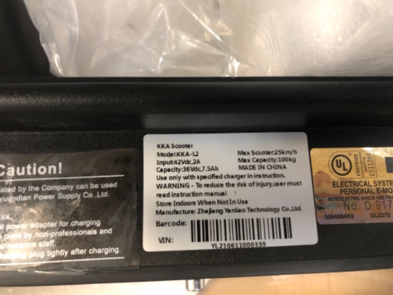 Photo 1 of KKA Electric Scooter for Adults,Pro E Commuting Electric Scooter Long-range Battery Up to 18 Miles&15.5MPH MAX,Foldable&Portable Lightweight 8.5"Tires E Scooter Electric Adult with Dual Braking System, BLACK
