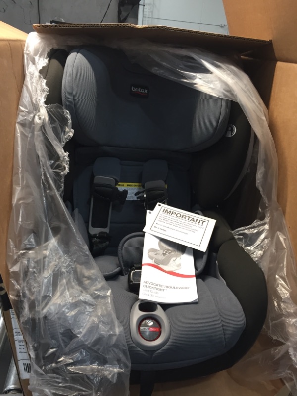 Photo 2 of Britax Boulevard ClickTight Convertible Car Seat, Cool N Dry Charcoal - Cooling & Moisture Wicking Fabric
