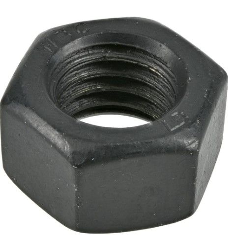 Photo 1 of 1/4 in.-20 Black Exterior Hex Nuts 4-pack
