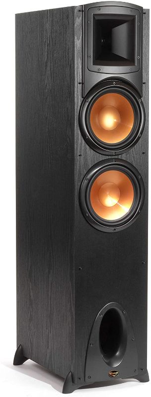 Photo 1 of Klipsch Synergy Black Label F-300 Floorstanding Speaker with Proprietary Horn Technology, Dual 8” High-Output Woofers, with Room-Filling Sound in Black
