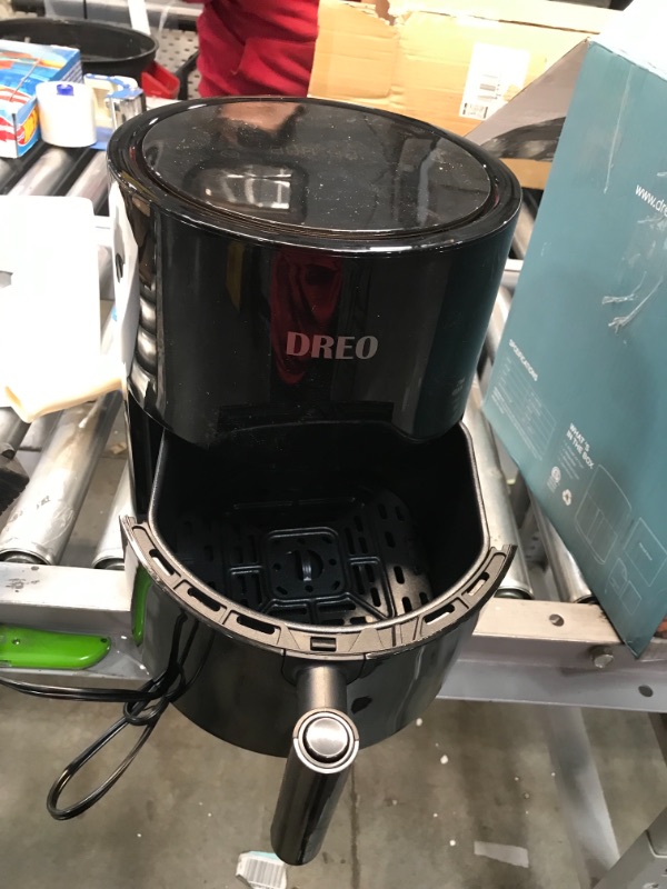 Photo 2 of Dreo Air Fryer - 100? to 450?, 4 Quart Hot Oven Cooker with 50 Recipes, 9 Cooking Functions on Easy Touch Screen, Preheat, Shake Reminder, 9-in-1 Digital Airfryer, Black, 4L (DR-KAF002)
