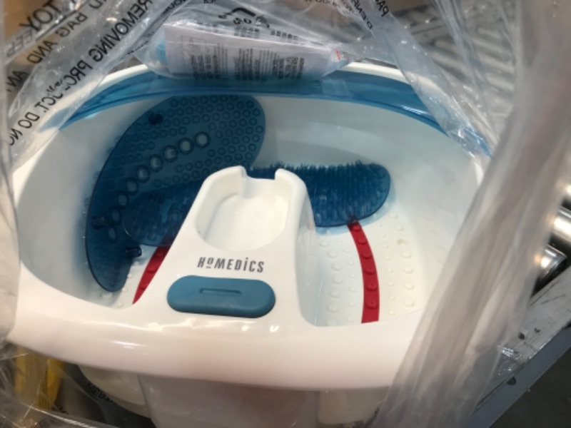 Photo 3 of HoMedics Bubble Spa Elite Footbath, 2-in-1 removable pedicure center, Toe-touch control, Easy tote handle no-splash, FB-450H
