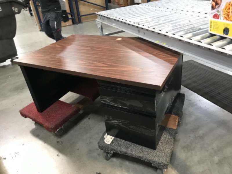 Photo 4 of 30x48 brown desk/ 2 drawers. 
(20.5 tall)