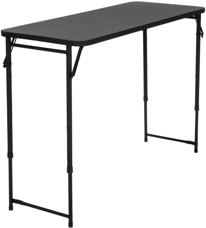 Photo 1 of Cosco 20 x 48 Adjustable Height PVC Top, Black Table
