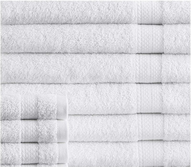 Photo 1 of Luxury 100% Cotton 24 Piece Towel Set, White