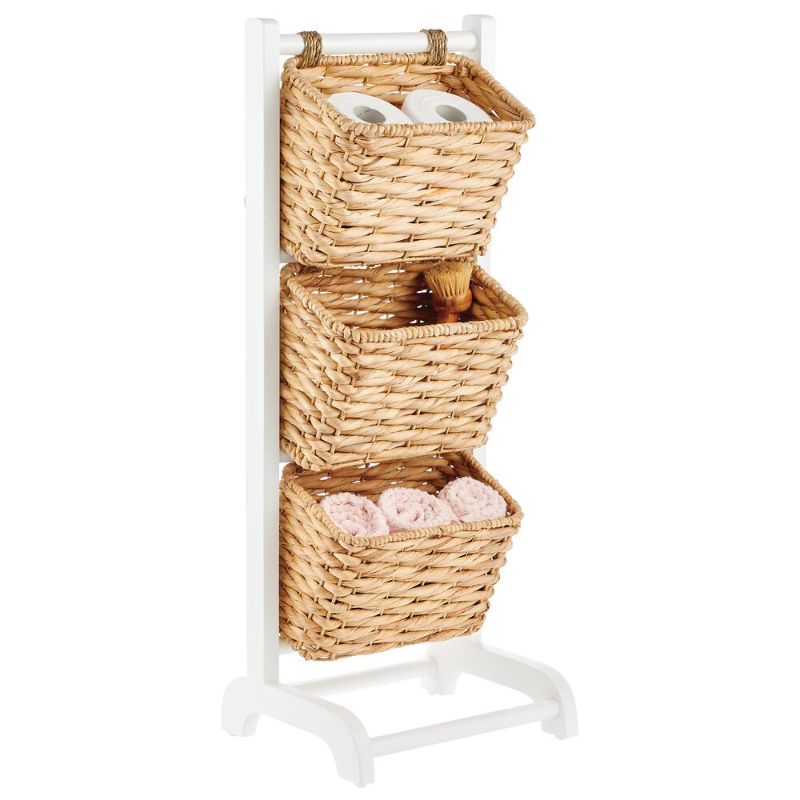 Photo 1 of *Damaged* MDesign Vertical Standing Storage Basket Stand with 3 Baskets
