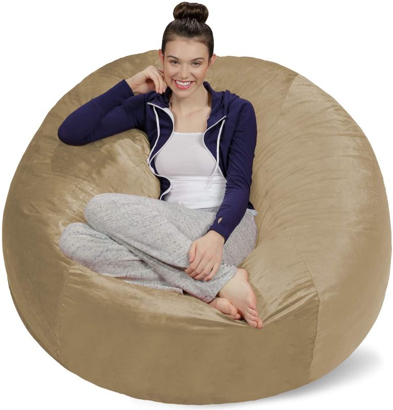 Photo 1 of *cover only* Sofa Sack Bean Bag Chair, 5 ft Sack, Camel - Cover ONLY
