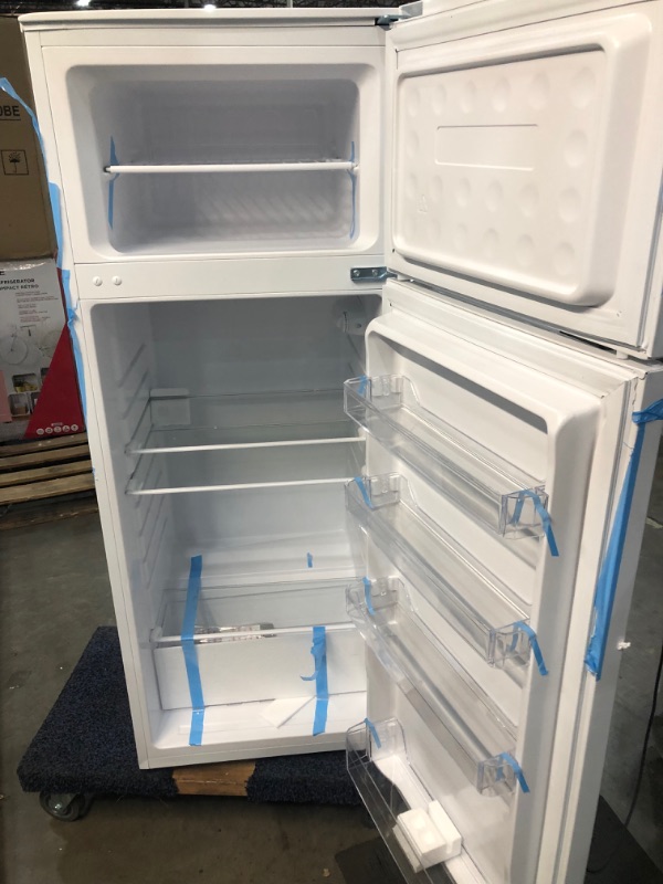 Photo 3 of Magic Chef 7.4 Cu. Ft. 2-Door Mini Fridge in White
