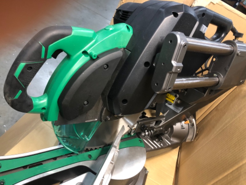 Photo 3 of *DAMAGED* Metabo HPT C12RSH2SM 15 Amp Dual Bevel 12 in. Corded Sliding Compound Miter Saw
