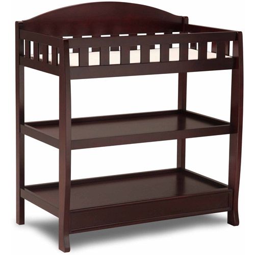 Photo 1 of Delta Children Wilmington Changing Table with Pad, Espresso Cherry
