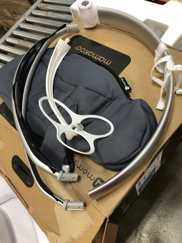 Photo 1 of **USED**
4moms mamaRoo 4 Multi-Motion Baby Swing, Bluetooth Baby Rocker with 5 Unique Motions, Cool Mesh Fabric, Dark Grey
