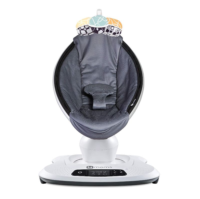 Photo 1 of **USED**
4moms mamaRoo 4 Multi-Motion Baby Swing, Bluetooth Baby Rocker with 5 Unique Motions, Cool Mesh Fabric, Dark Grey
