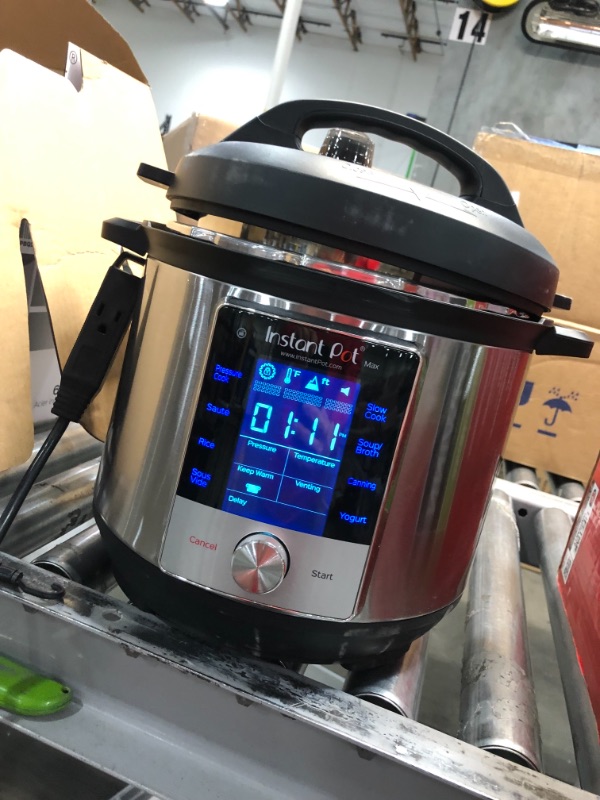 Photo 5 of **USED** ALL ACCESSORIES INCLUDED**
Instant Pot Max 6 Quart Multi-use Electric Pressure Cooker with 15psi Pressure Cooking, Sous Vide, Auto Steam Release Control and Touch Screen
